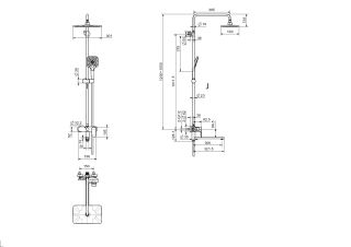 Душевая стойка Aquatek Ника AQ2840MB черный